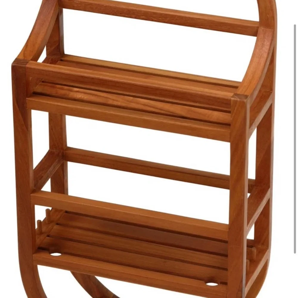 Gospava Elegant Teak Bath Shelf